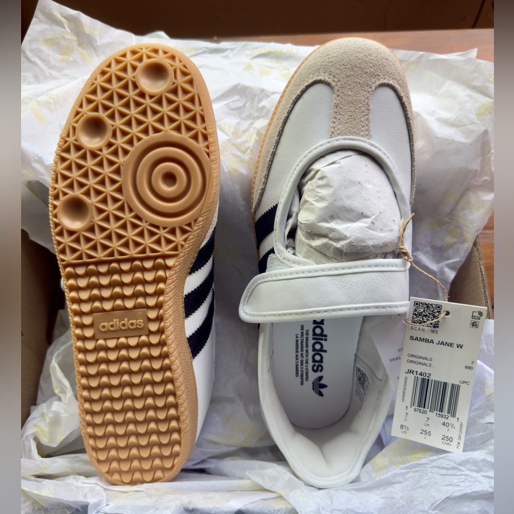 Adidas Samba Jane White Size 8.5 NEW IN BOX - Picture 2 of 8